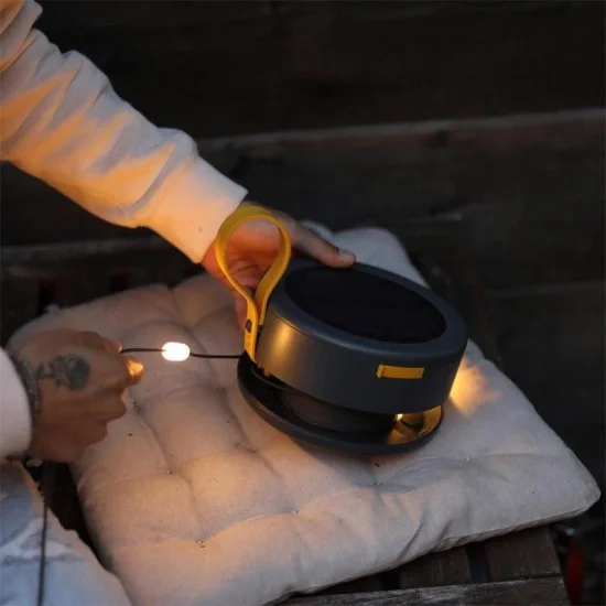 MPOWERD Luci Warm White 44&rsquo; Solar String Lights + Detachable Power Hub - Black
